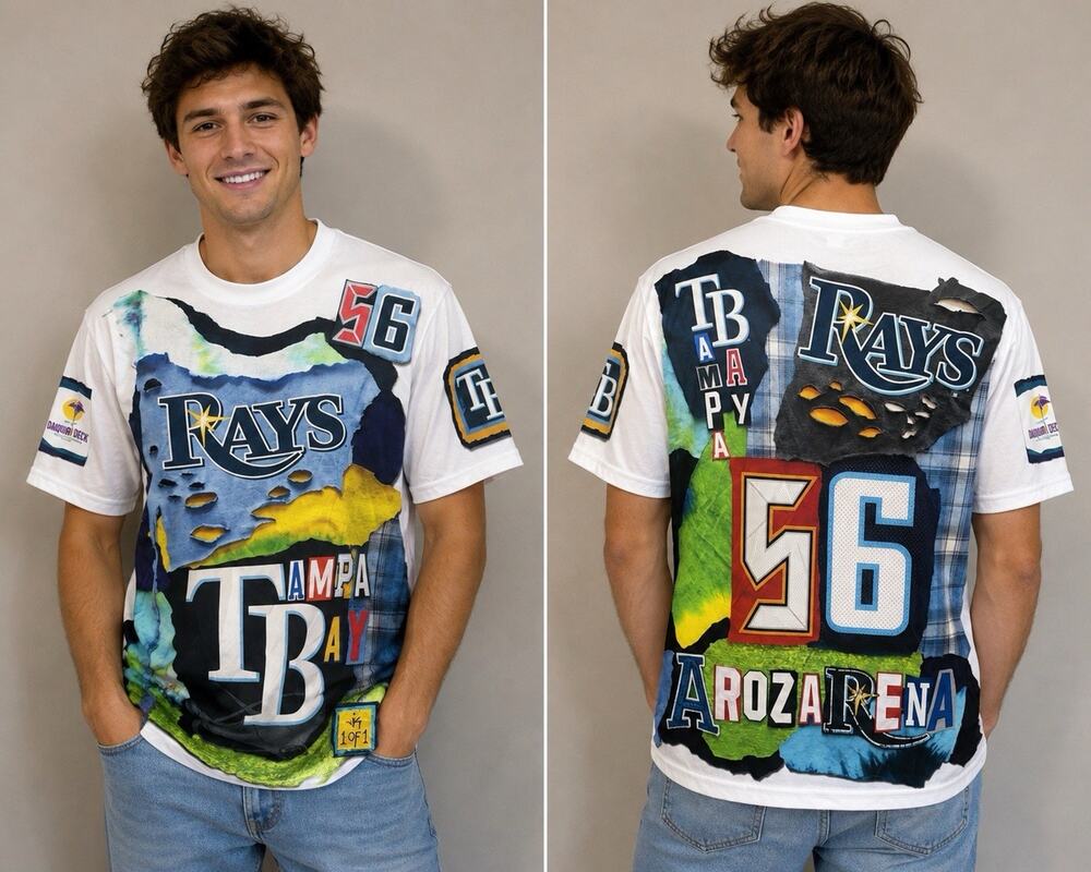 Tampa Bay Rays #56 All Over Print Baseball Jersey Shirt Mens Medium